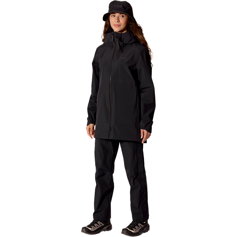 Women's Firewall Parka, Rab Women's Firewall Parka in BLK Black front full length