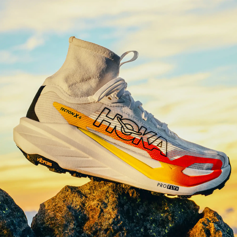Men's Tecton X 4, Hoka Men's Tecton X 4 lifestyle on rock