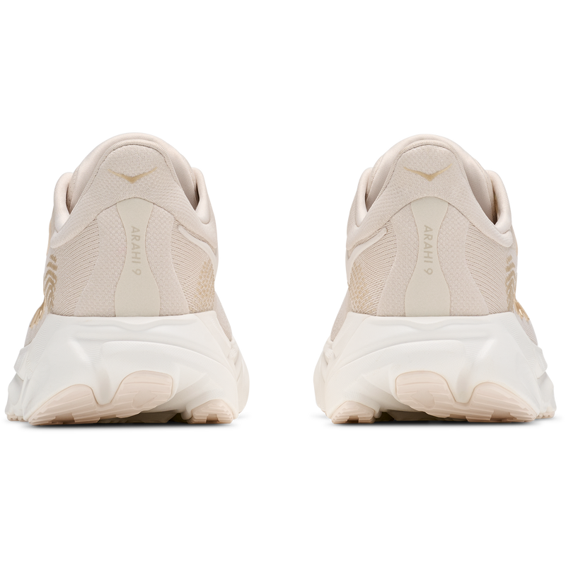Women's Arahi 9, Hoka Women's Arahi 9 in ALK-Alabaster/Oat Milk pair back