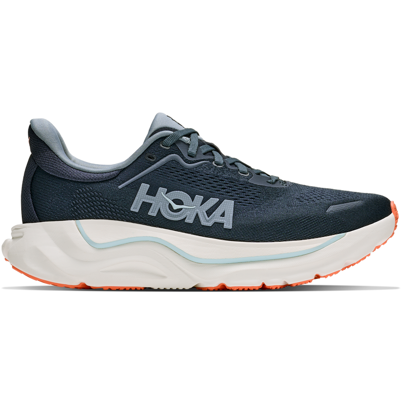 Hoka Women's Arahi 9 in ALK-Alabaster/Oat Milk right profile