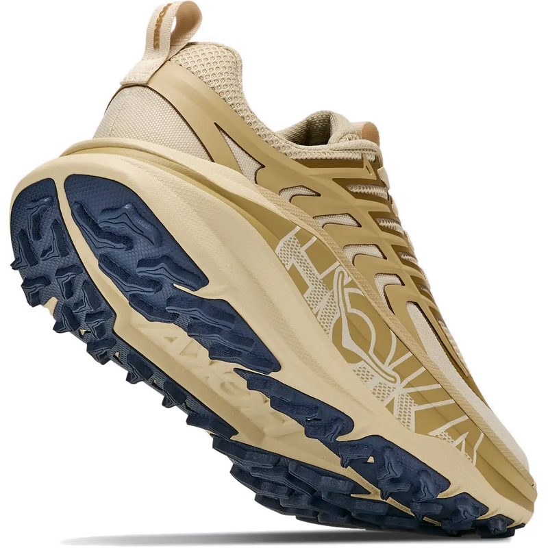Women's Stinson 8, Hoka Women's Stinson 8 in BRLYF-Barley Flour/Barley left rear and bottom