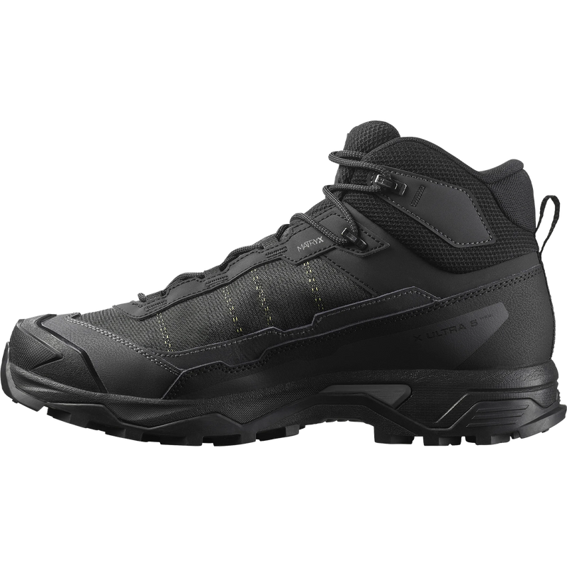 Men's X Ultra 5 Mid GTX Wide, Men's X Ultra 5 Mid GTX Wide in Black Asphalt/ Castlerock left facing