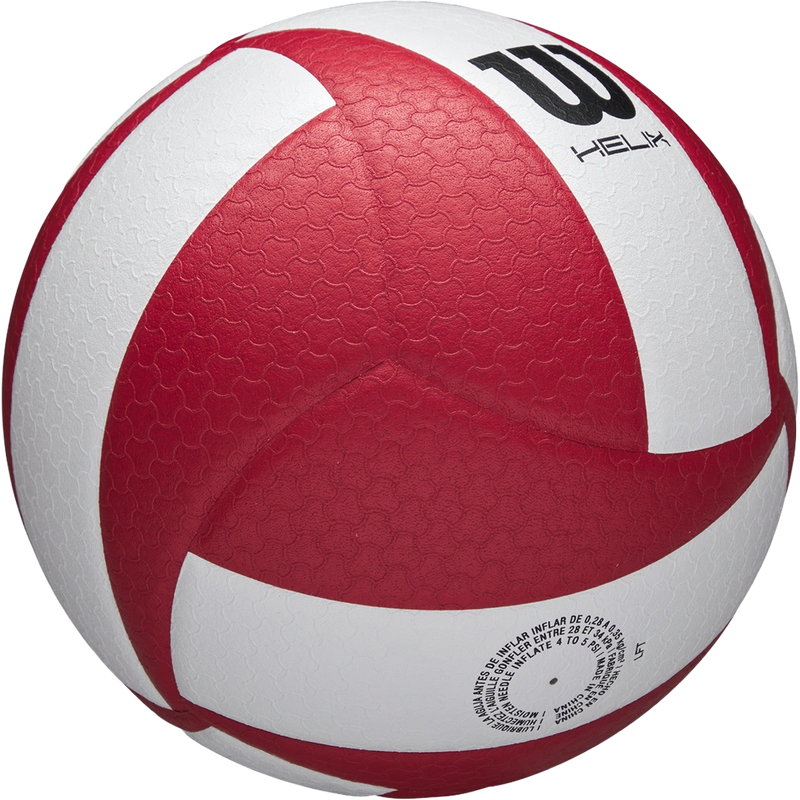 Helix Volleyball, Wilson Helix Volleyball in Red White side view