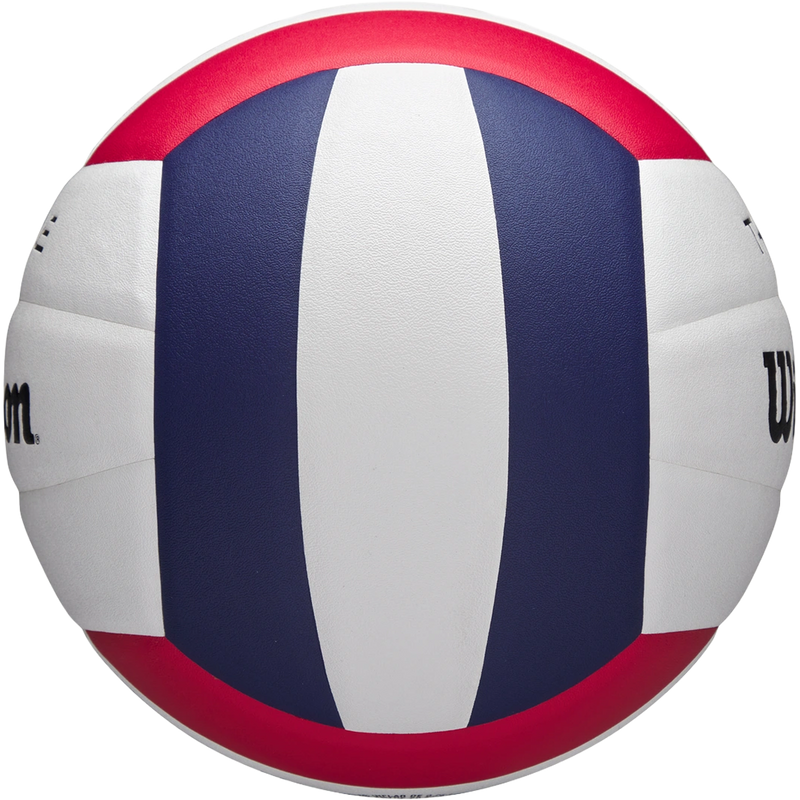 Thrive Game Volleyball, Wilson Thrive Game Volleyball in Red White Blue with texture detail