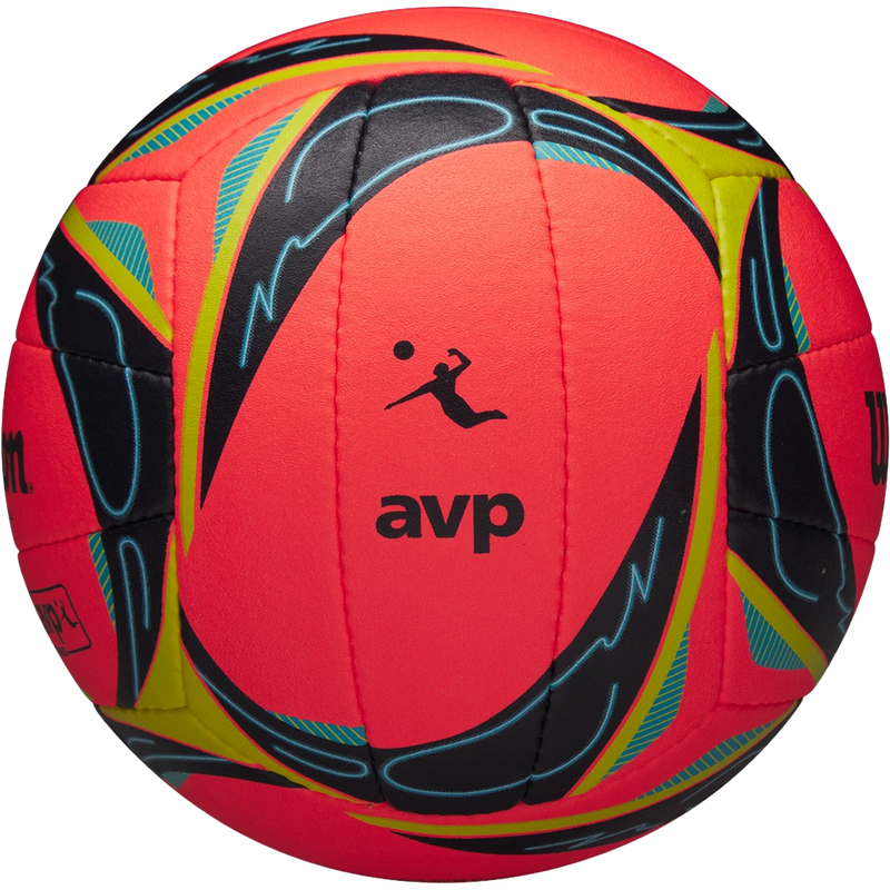 AVP OPTX Grass Game Volleyball, Wilson AVP OPTX Grass Game Volleyball with logo detail