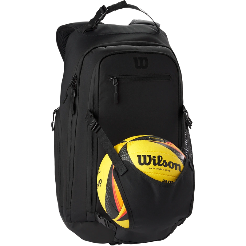 Wilson Volleyball Backpack, Wilson Volleyball Backpack in Blackwith pocket detail