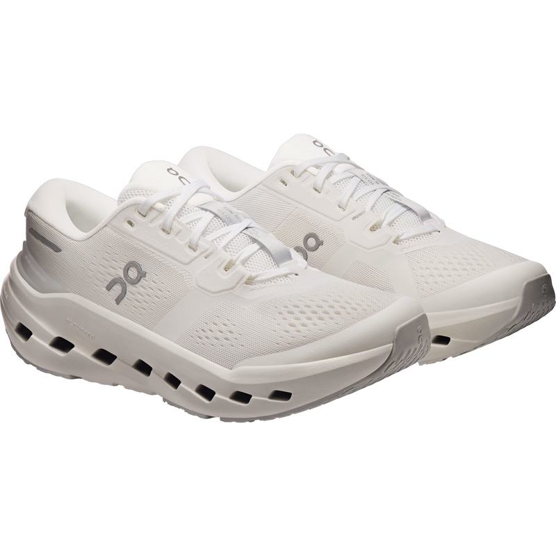Women's Cloudrunner 3 Wide, On Women's Cloudrunner 3 in White/Ivory pair right front