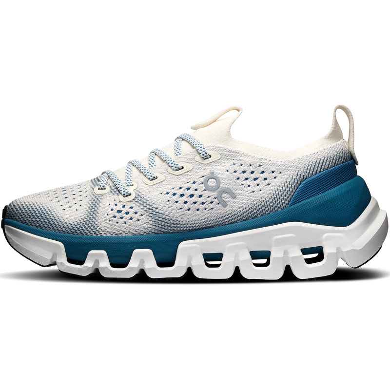 Women's Cloud X Tempo, On Women's Cloud X Tempo in Ivory/Storm left profile