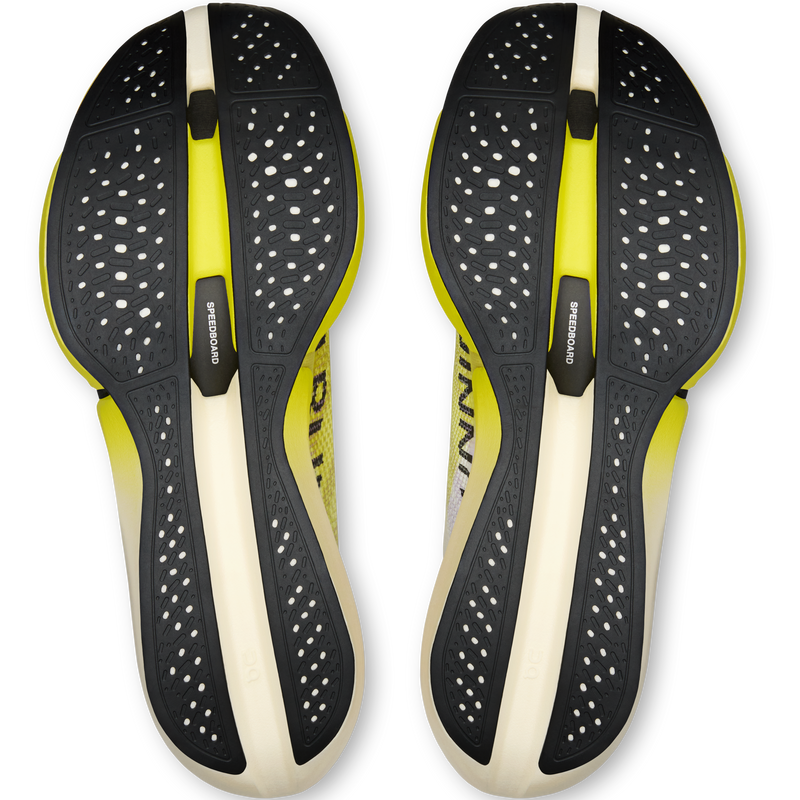 Men's Cloudboom Strike 2, On Men's Cloudboom Strike 2 in White Lime pair bottom