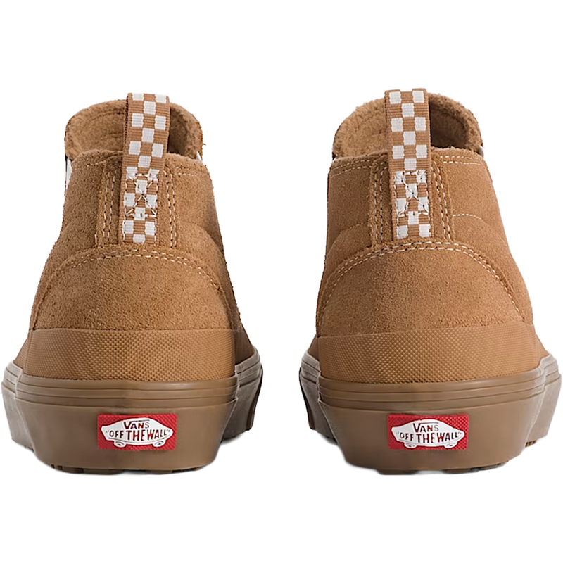 Women's Mid-Slip Insulated, Vans Women's Mid-Slip Insulated in Chipmunk back view with strap and logo detail