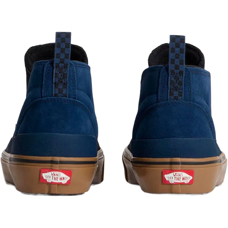 Men's Mid-Slip Insulated, Vans Men's Mid-Slip Insulated in Dress Blues back view with strap and logo detail