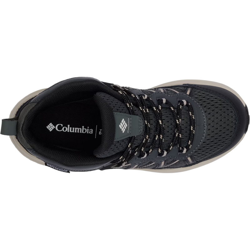 Youth Peakfreak Rush Mid Waterproof Shoe, Columbia Youth Peakfreak Rush Mid Waterproof Shoe in Black Grill top view