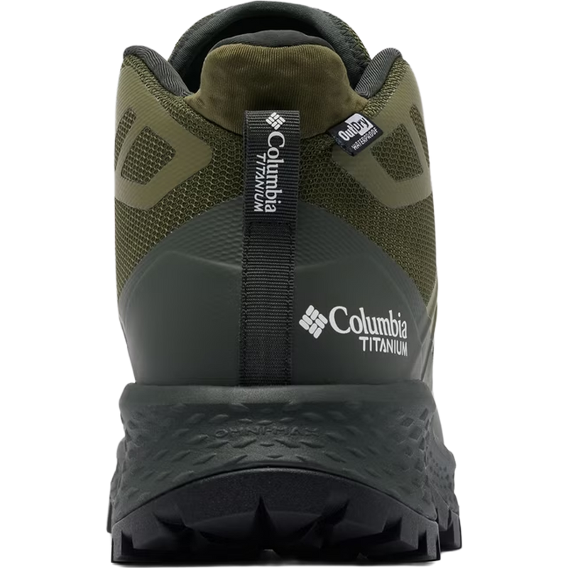 Men's Tellurix Titanium Outdry Mid Wide, Columbia Tellurix Titanium Outdry Mid Wide heel and strap detail