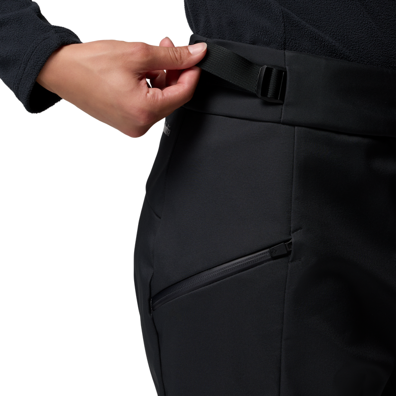 Women's Roffee Ridge Ski Softshell Pant waist adjustment