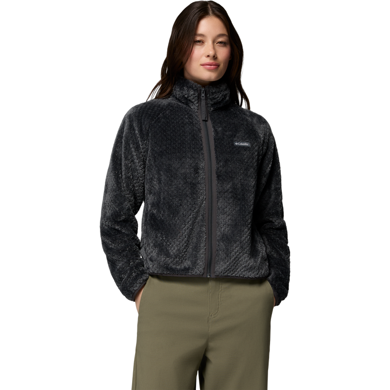 Columbia Women's Fire Side Reignited Sherpa Full Zip in Shark Diamond