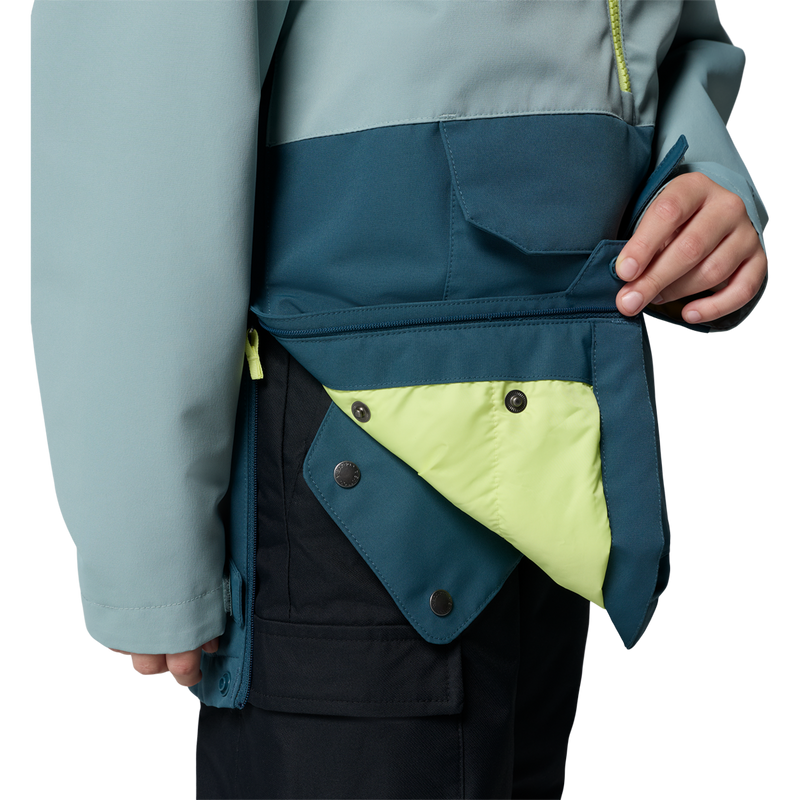 Youth Coreshot Anorak, Columbia Youth Coreshot Anorak side zip snap detail
