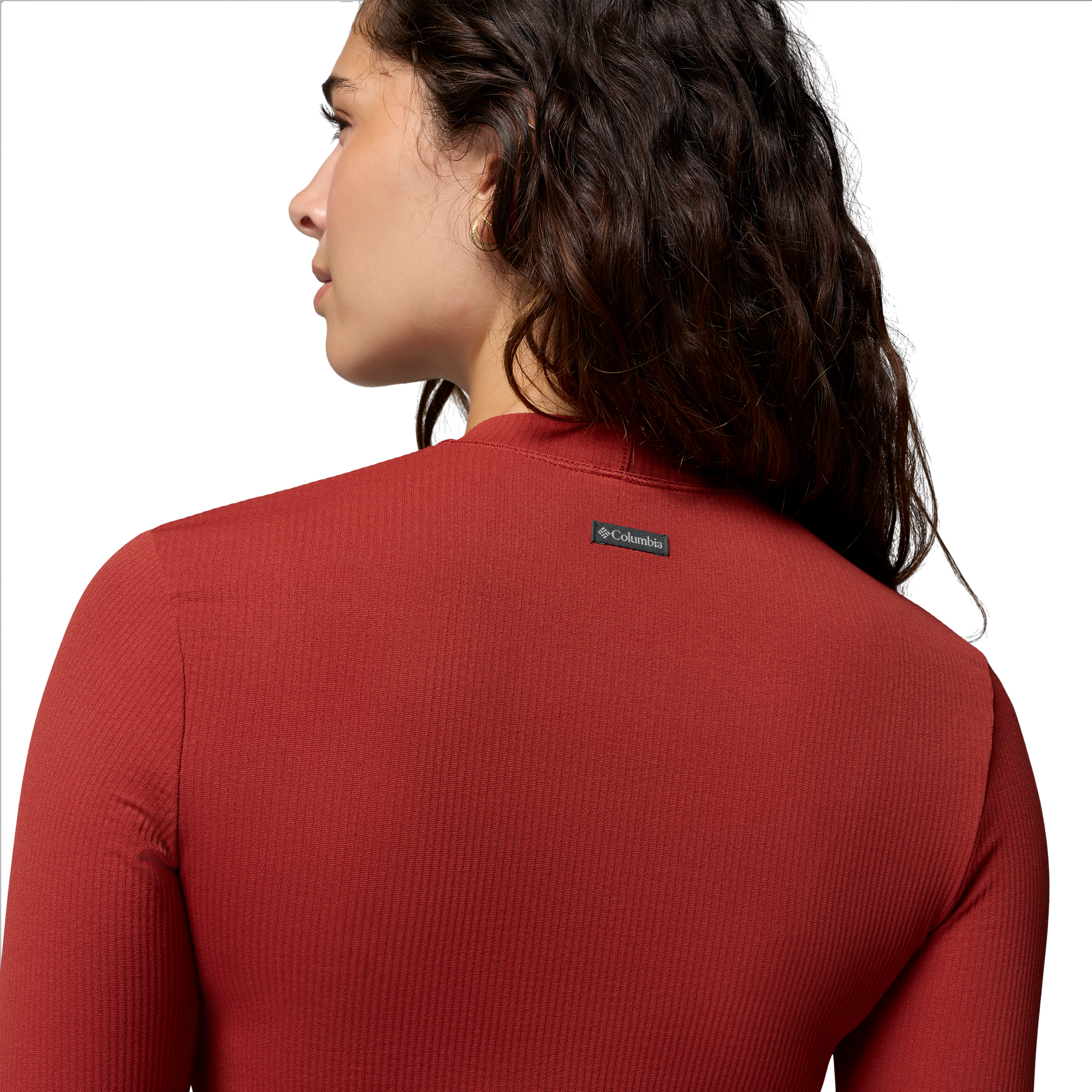 Columbia Women's Pinetown Canyon Longsleeve Mockneck Back logo