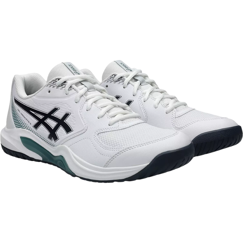 Men's GEL-Dedicate 9, Asics GEL-Dedicate 9 in 101-White/Midnight pair front right