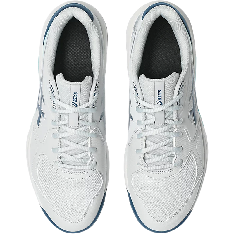 Men's Gel-Dedicate 9 Pickleball, Asics Men's GEL-DEDICATE 9 PICKLEBALL in Concrete Mako Blue top view