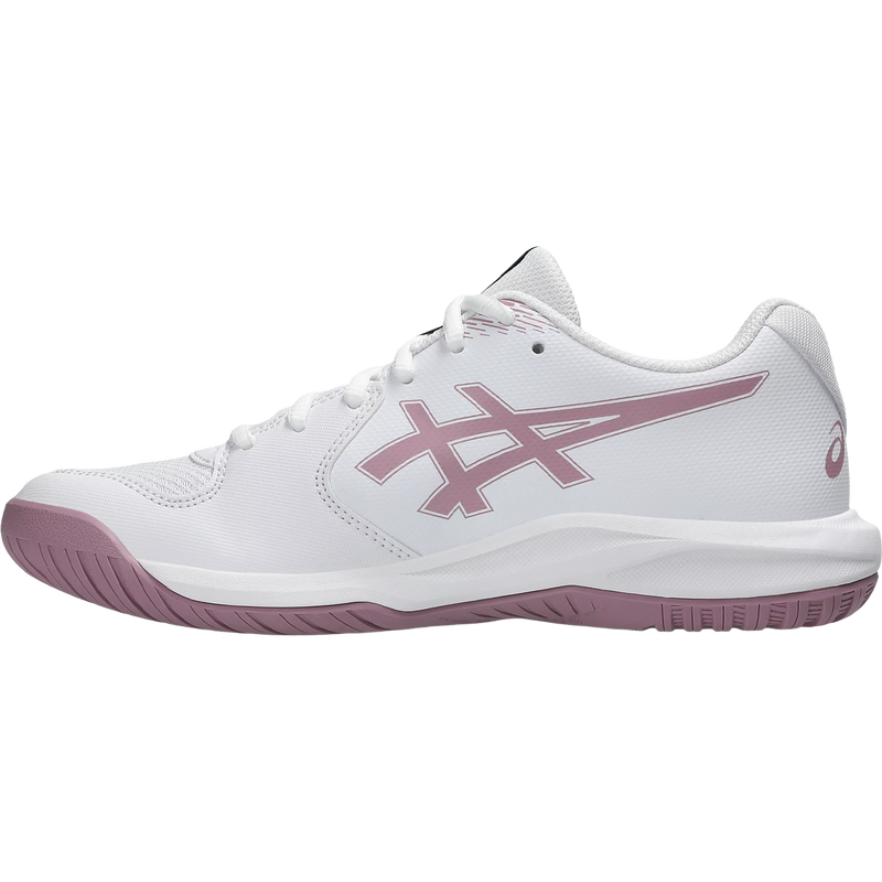 Women's GEL-DEDICATE 9, Asics Women's GEL-DEDICATE 9 in White Taro Purple medial left facing