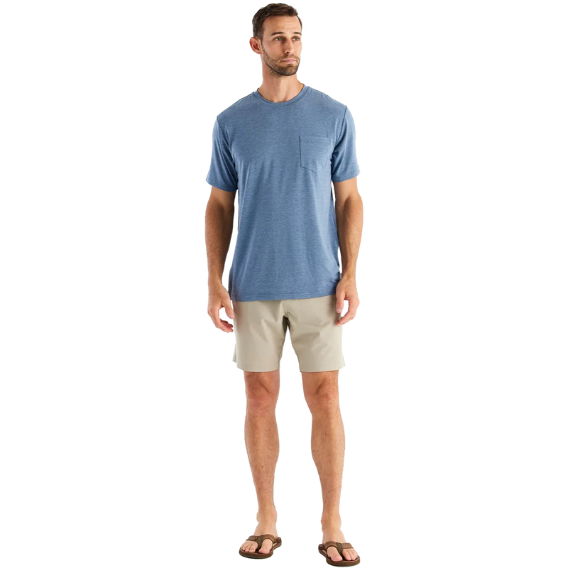 Men's Bamboo Flex Pocket Tee, Free Fly Men's Bamboo Flex Pocket Tee Full View