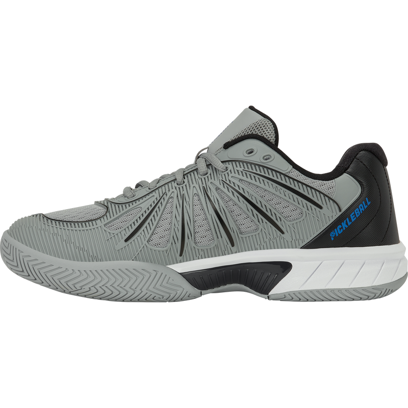 Men's Express Light Pickleball 2 Wide, K-Swiss Express Light Pickleball 2 in 074-Ultimate Gray/White/Black inside profile of right shoe