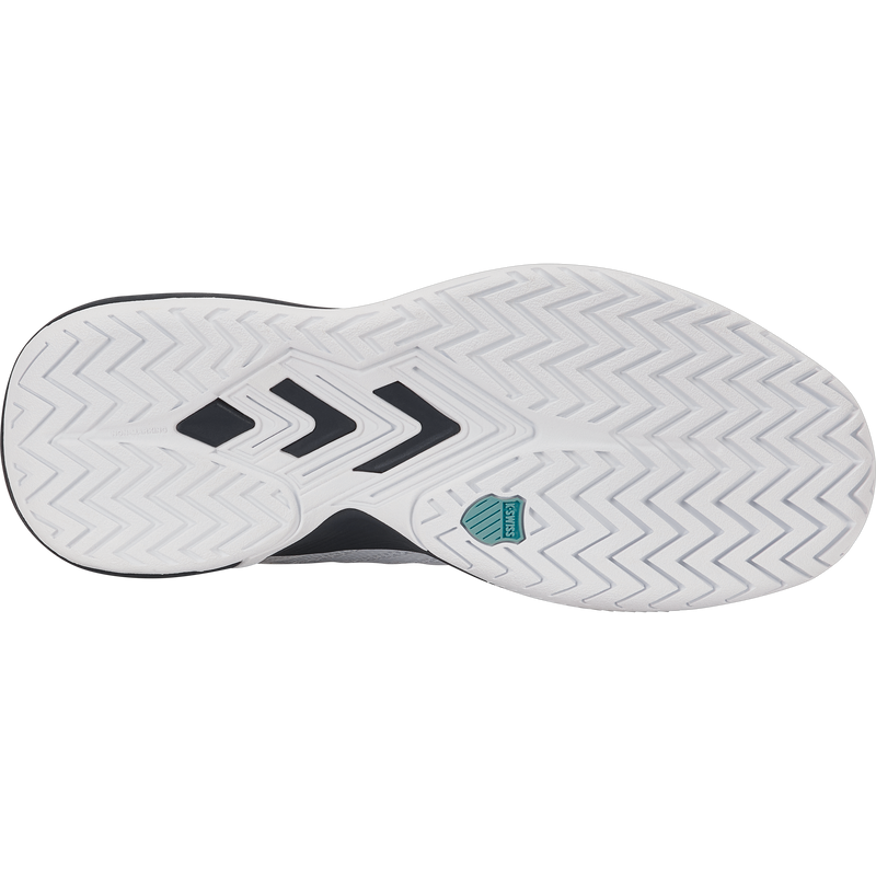 Youth Ultrashot Light, K-Swiss Men's Ultrashot Light in 148-White/Carbon/Baltic bottom