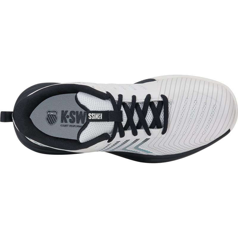 Youth Ultrashot Light, K-Swiss Men's Ultrashot Light in 148-White/Carbon/Baltic top