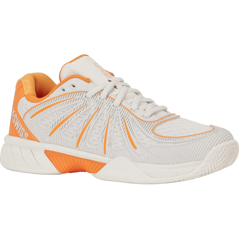Women's Express Light Pickleball 2, K-Swiss Women's Express Light Pickleball 2 in 127-Blanc De Blanc/Blazing Orange front right