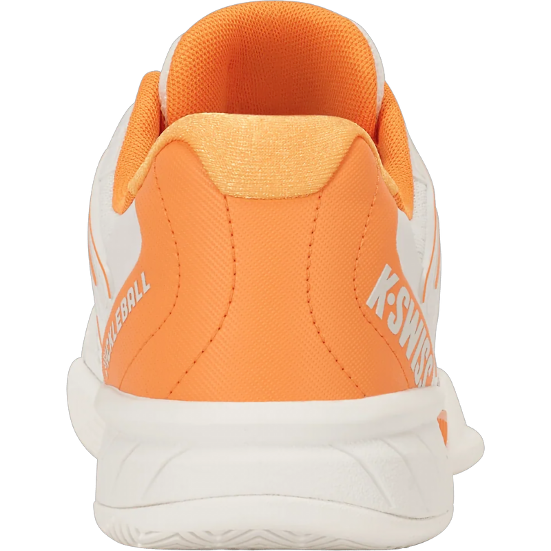 Women's Express Light Pickleball 2, K-Swiss Women's Express Light Pickleball 2 in 127-Blanc De Blanc/Blazing Orange back