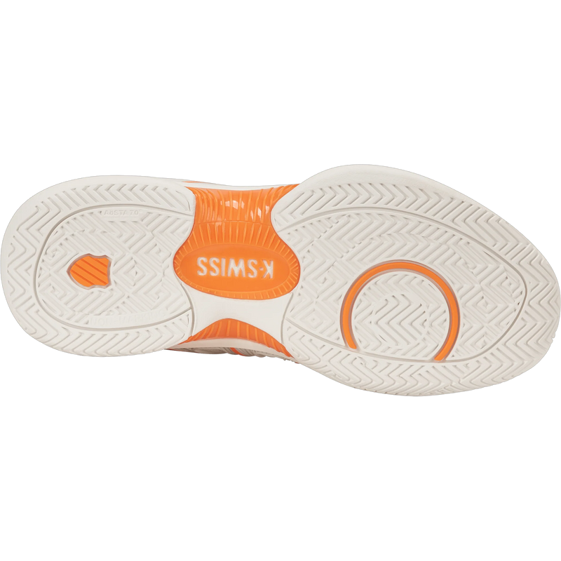 Women's Express Light Pickleball 2, K-Swiss Women's Express Light Pickleball 2 in 127-Blanc De Blanc/Blazing Orange bottom