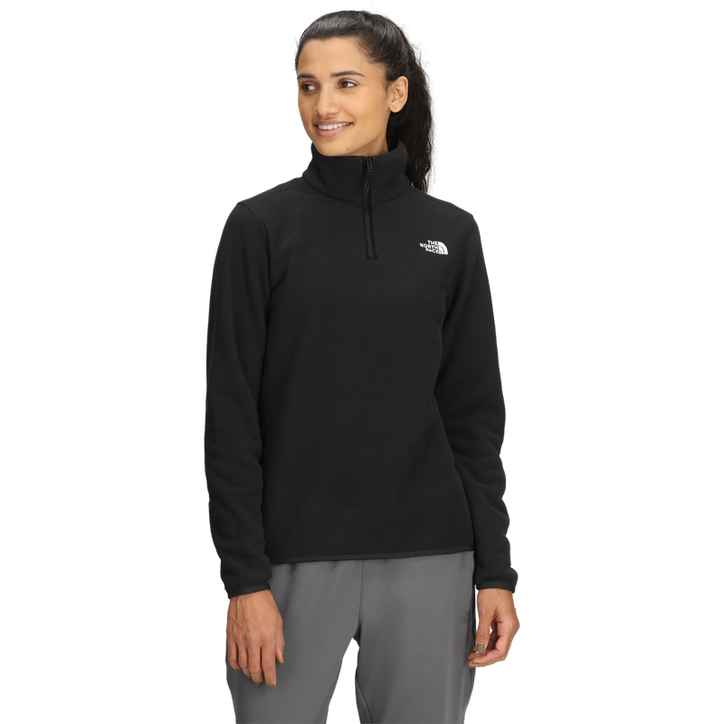 Women's Glacier Fleece 1/4 Zip, The North Face Women’s Glacier Fleece ¼-Zip Jacket front on model