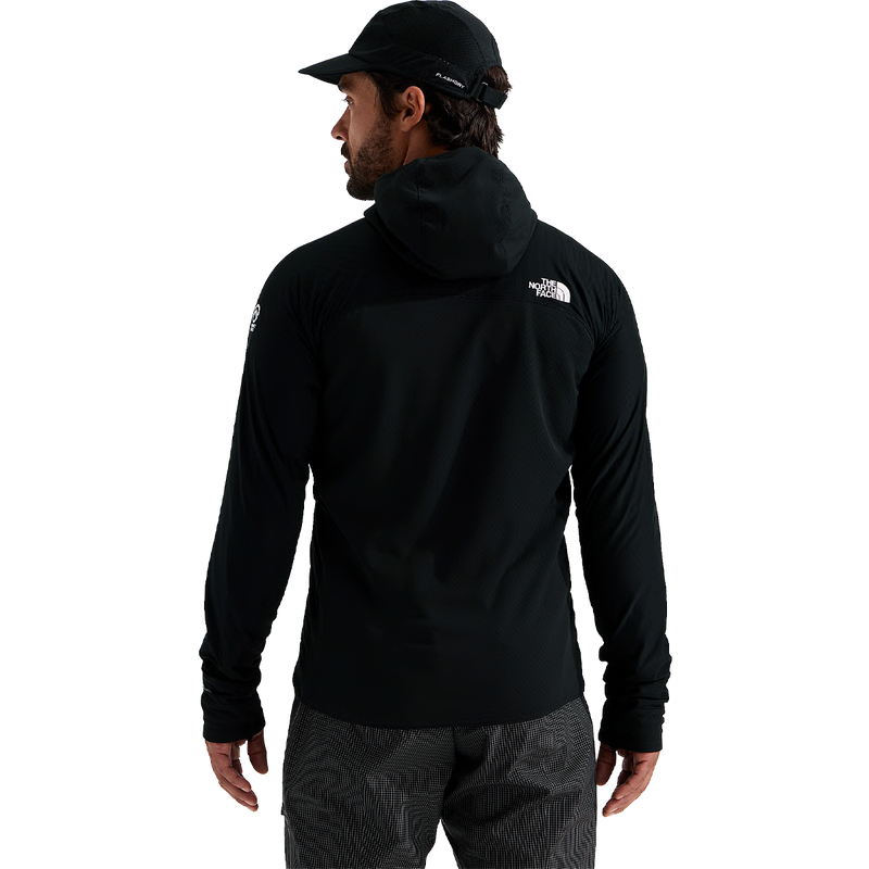 The North Face Men's Summit Futurefleece Overlay Hoodie in TNF Black back view