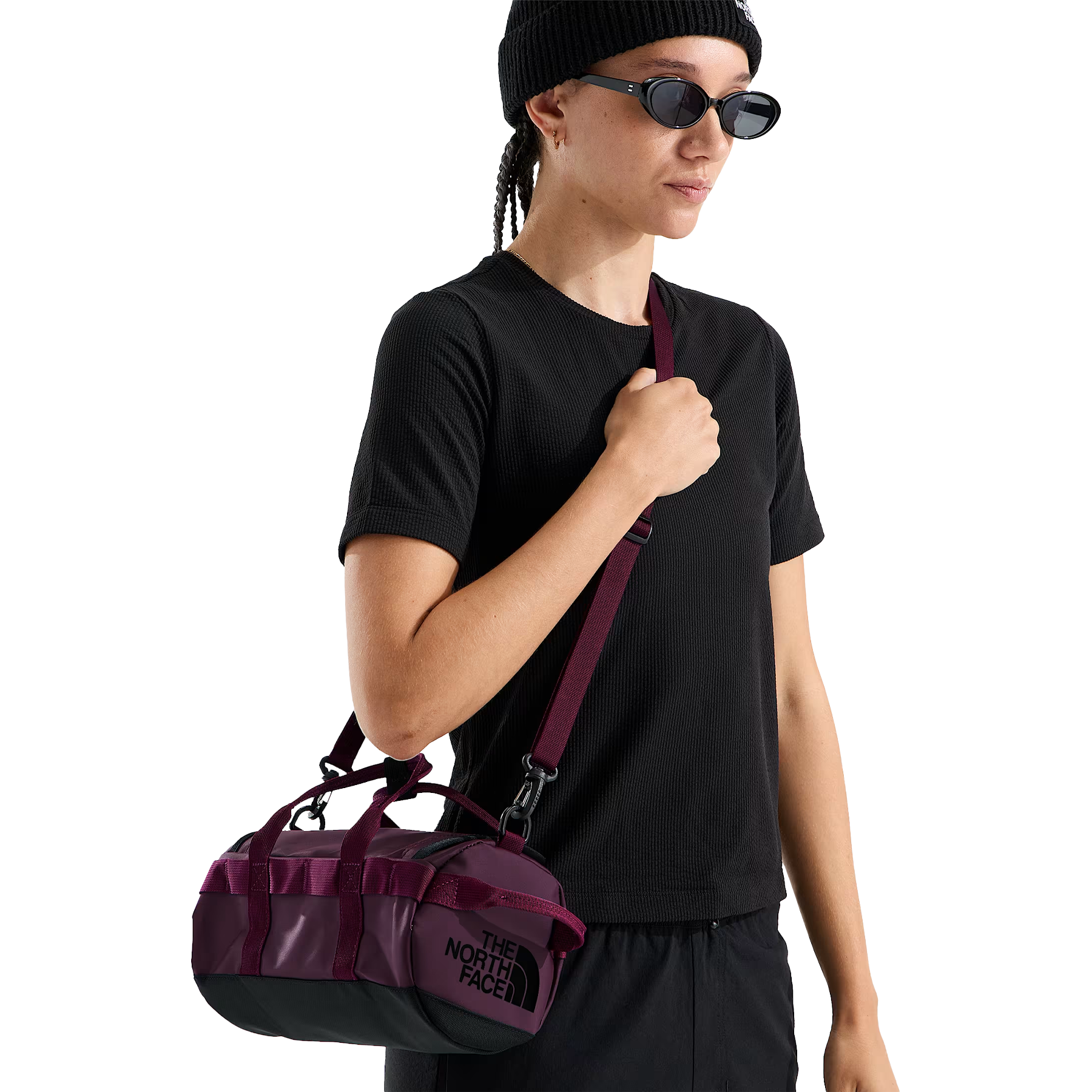 The North Face Base Camp Duffel Shoulder Bag on Model
