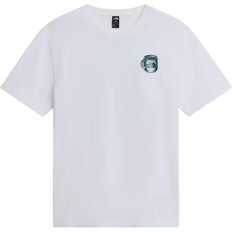 Basecamp Barista Relaxed Short Sleeve Tee, TNF Basecamp Barista Relaxed Short Sleeve Tee in White Pacific Teal front
