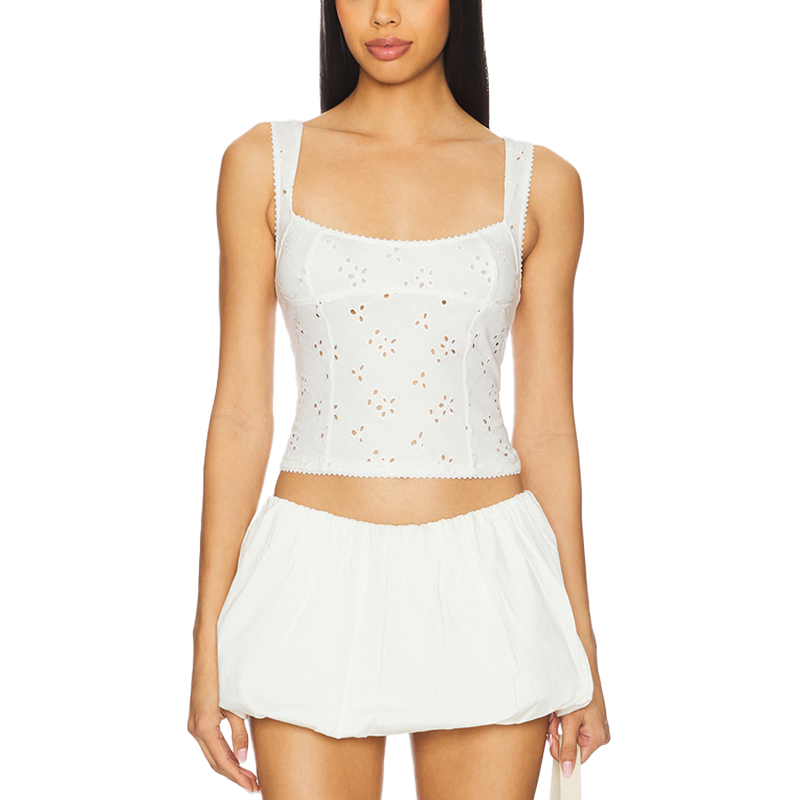 Women's Full Bloom Eyelet Cami, Featured Image