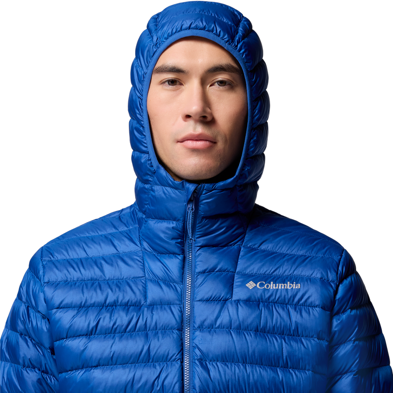 Men's Corelite Down Hooded Jacket, Columbia Men's Corelite Down Hooded Jacket hood