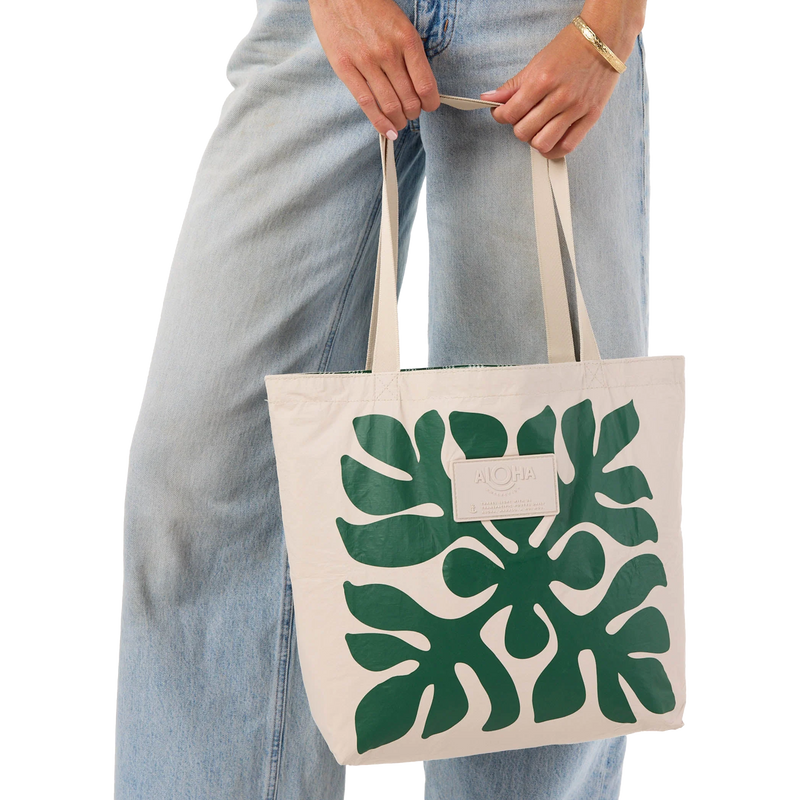 Applique Reversible Tote, Aloha Collection Applique Reversible Tote in Hand