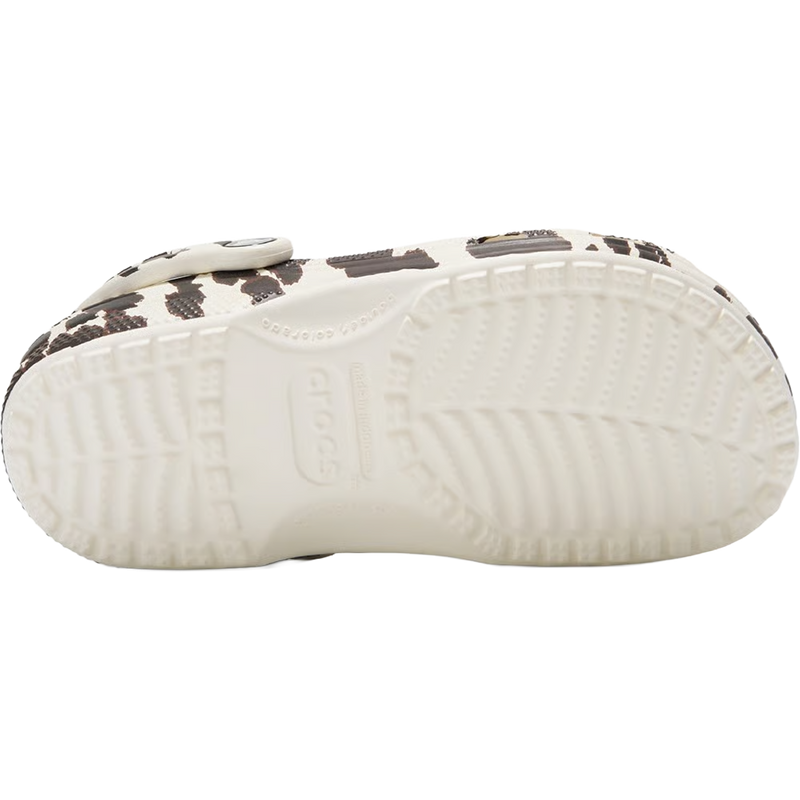 Classic Pop Animal Clog, Crocs Classic Pop Animal Clog in Chalk Multi bottom view