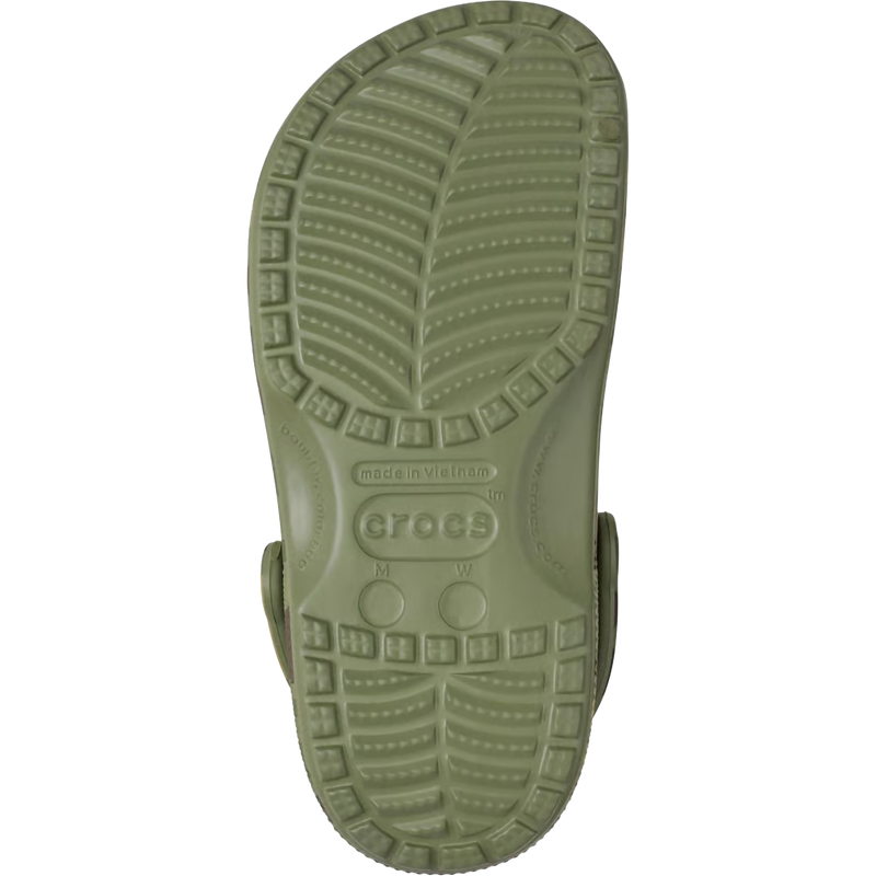 Classic Duck Camo Clog, Crocs Classic Duck Camo Clog in 0SL-Black/Cargo bottom