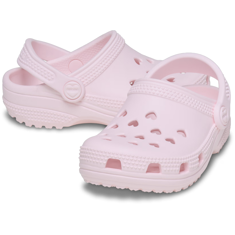 Youth Toddler Classic Hearts Cut Out, Crocs Youth Toddler Classic Hearts Cut Out in 7DF-Bubble Ice pair