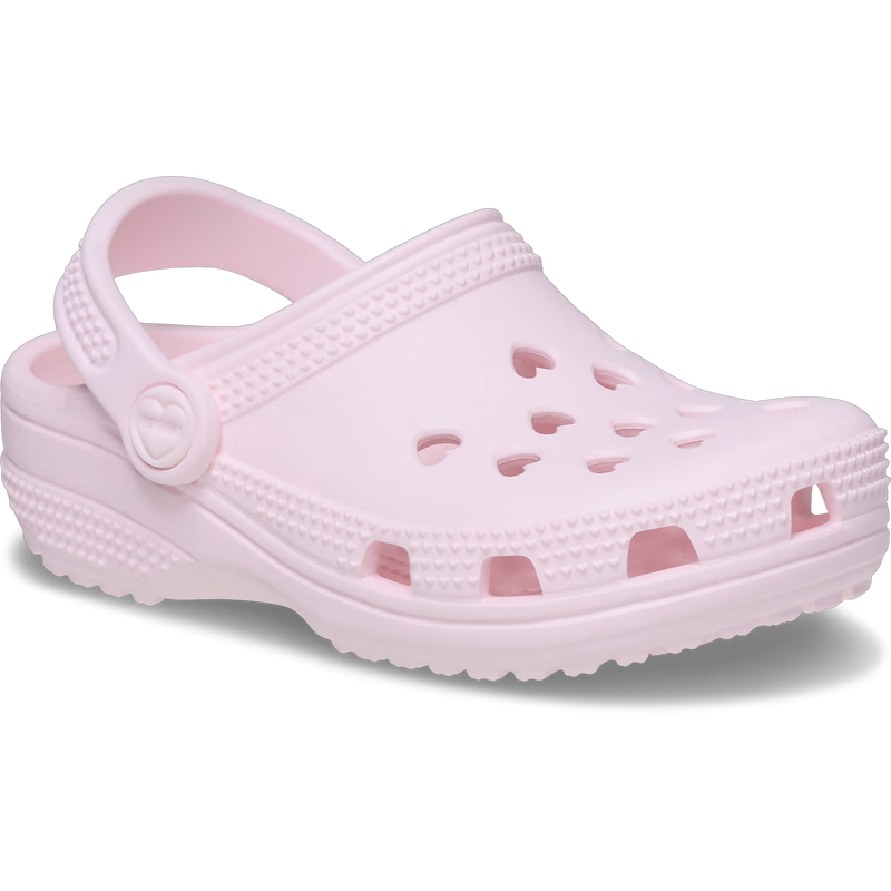 Youth Toddler Classic Hearts Cut Out, Crocs Youth Toddler Classic Hearts Cut Out in 7DF-Bubble Ice front right