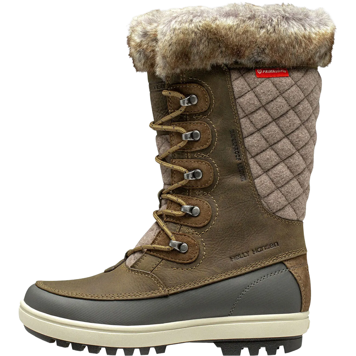 Helly Hansen Women's Garibaldi VL Insulated Winter Boots in Bedrock Pebble left facing