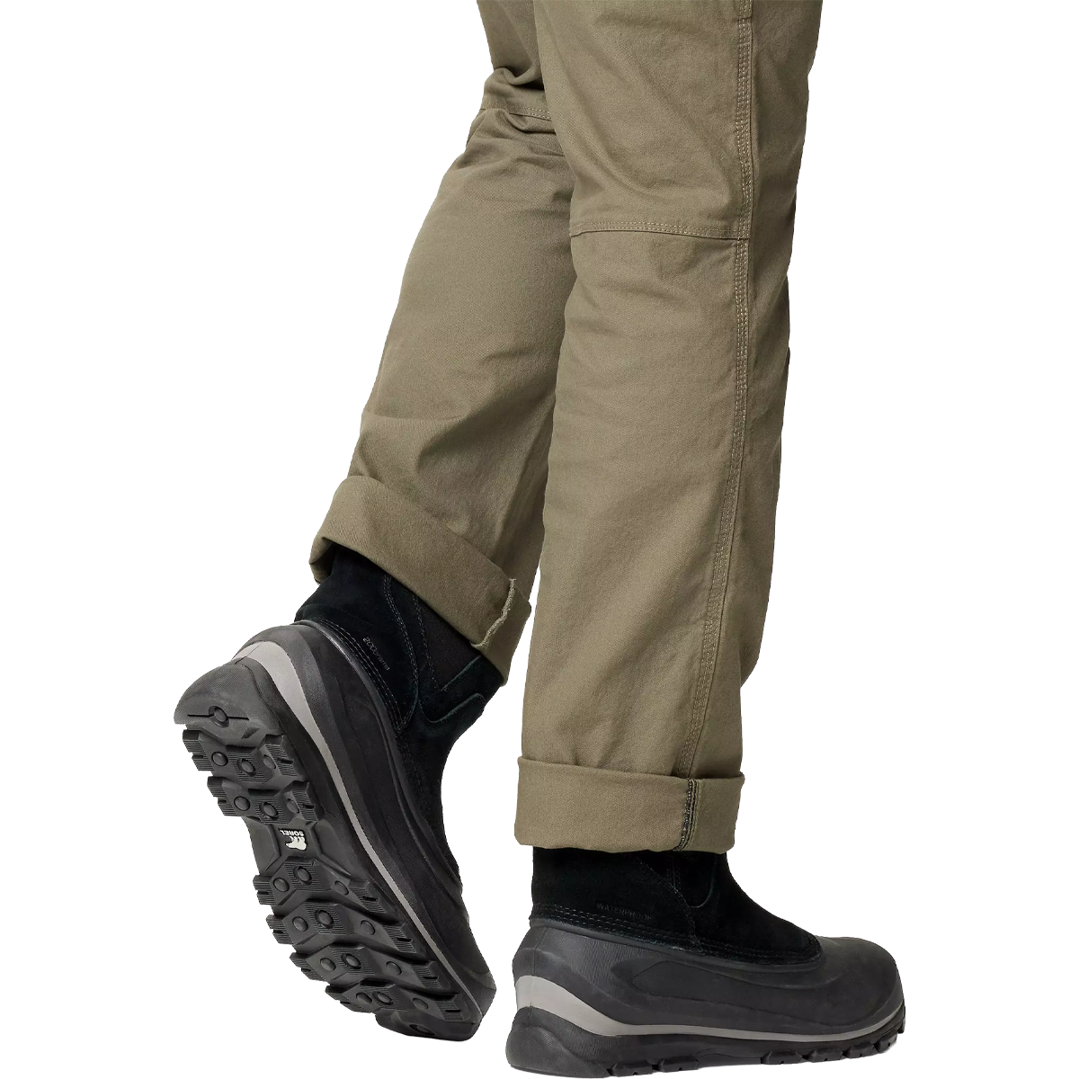 Sorel Buxton Pull On Boot in Black Quarry on model