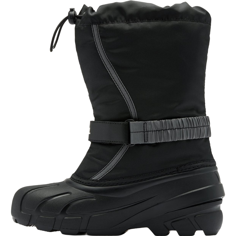Sorel Little Kids Flurry in Black Sea Salt left facing