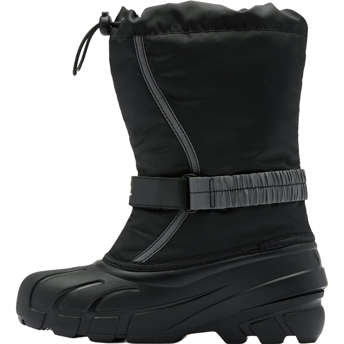 Sorel Little Kids Flurry in Black Sea Salt left facing