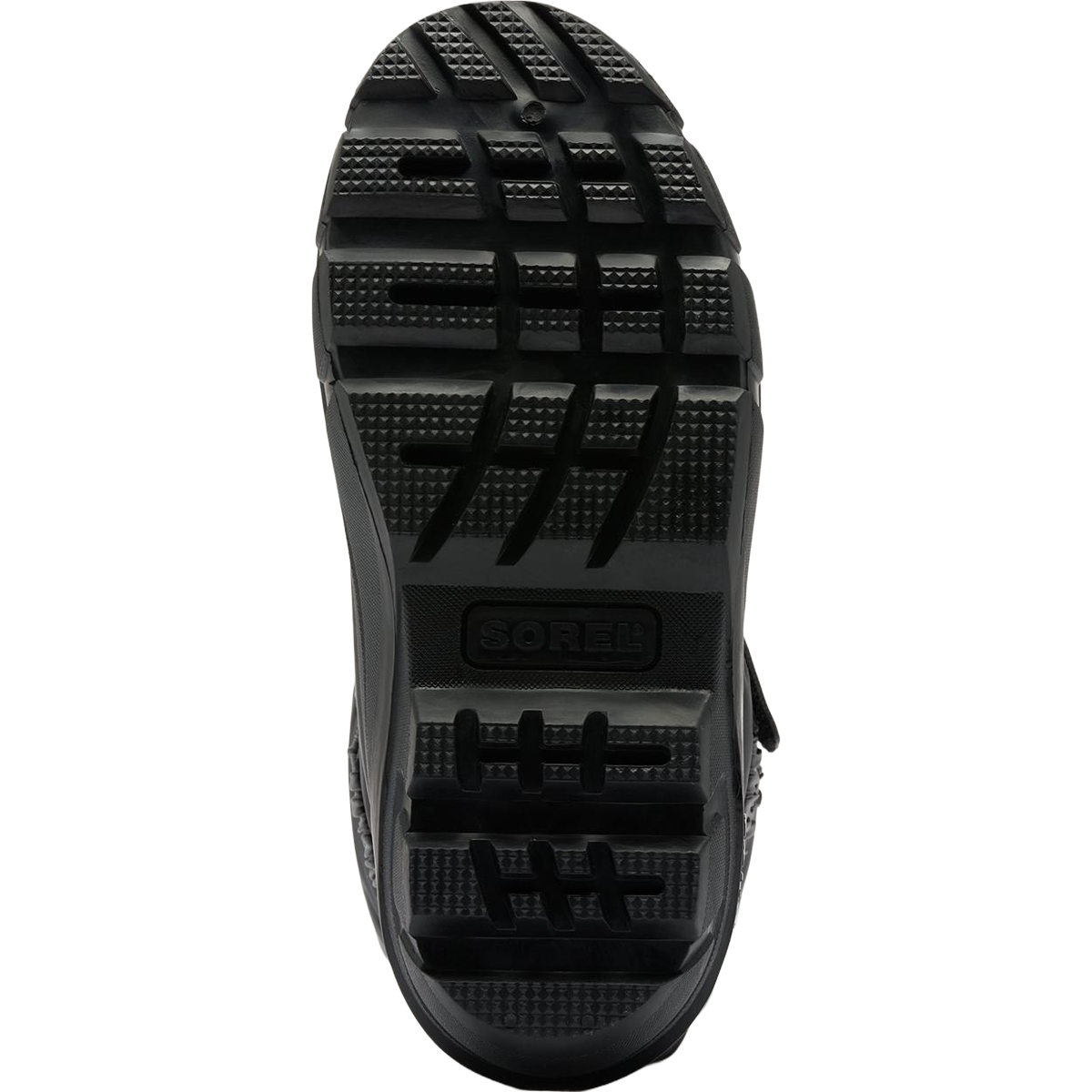 Sorel Little Kids Flurry in Black Sea Salt traction detail