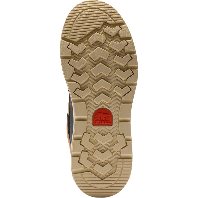 Sorel Big Kids Whitney III Mid Winter Boot in Tawny Buff Bleached Ceramic traction detail
