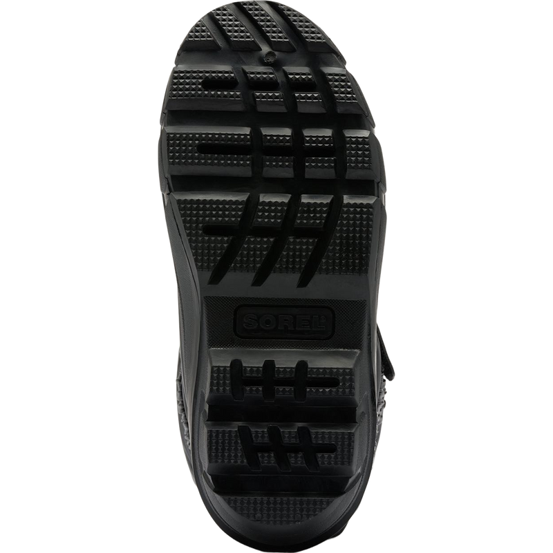 Sorel Big Kids Flurry in Black Sea Salt traction detail