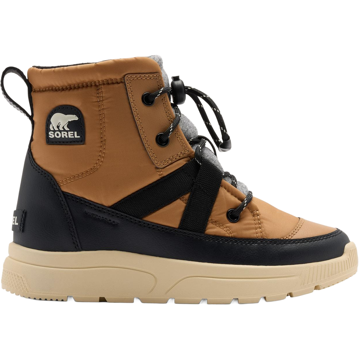 Sorel Little Kids Whitney III Mid Waterproof in Tawny Buff Bleached Ceramic